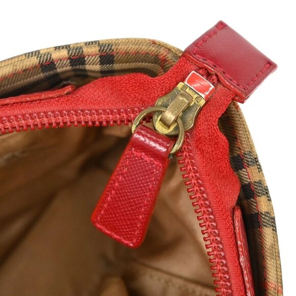 Burberry Beige Red House Check Tote Bag - Picture 9 of 11